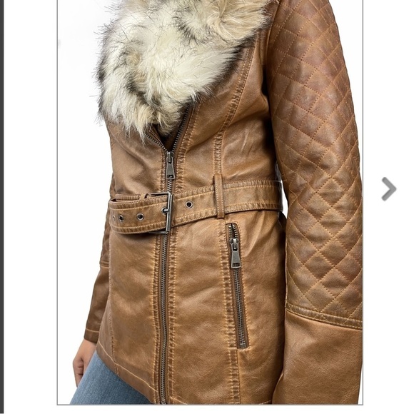 Scully Womens Brown Polyester Faux Fur Jacket - Picture 2 of 11